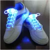 Gadget LED 3ème génération Cool Clignotant Light Up Lacets Flash Étanche Shoestring 3 Modes Lacets De Chaussures Lumineux Festival Party Rave Disc Dhbsq