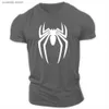 T-shirts pour hommes Quatre saisons Mode Sports de loisirs en plein air 2D Spider Print Adulte Hommes Col rond T-shirt à manches courtes Lâche et confortable T240108