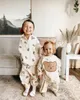 Spring Infant Baby Cartoon Clothing Sets Toddler Boys Girls Long Sleeve Sweatshirt Pants 2pcs Suit Kids Cute Bear Clothes Set 240104