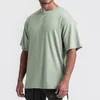 여름 남성용 크기 M-3XL 짧은 소매 느슨한 둥근 목 티셔츠 수컷 단단한 땀-흡입 체력 스포츠 훈련 티셔츠