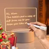 Creative Note Board LED Night Light USB Message Board Holiday Light with Pen Suitable for Children and Girlfriends to Decorate Desk Light 240105
