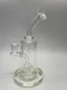 Bong en verre de 8 pouces, tabac, narguilé, tuyau d'eau transparent, joint femelle de 14mm avec bol