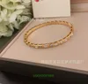 Compteur même bracelet en os de serpent haut de gamme plaqué or 18 carats Rose Family Light luxe avec boîte Jun