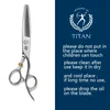 TITAN – ciseaux de coiffure professionnels, ciseaux amincissants pour barbier, cisaille à cheveux 6 pouces 65 pouces, acier japonais 440C 240104