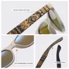 Sunglasses Gm Natural Bamboo Fashion Wooden Sunglasses Handmade Polarized Mirror Coating Lenses with Gift Box Temple Pattern Sunglasses