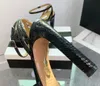 Aquazzura av hög kvalitet high-heel skor ankel remplattform klackar sandaler pumpar block klänningskor designer fest bröllopskor med låda