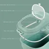 25KG Foldable Food Storage Container Pet Food Container Rice Bucket Cereal Dispenser Tank Insect-Proof Kitchen Storage Organizer 240105