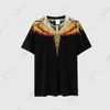 Chinanewtrends T Shirts Designer Mens T Shirt Fashion Tide Gradient Colorful Wings Co-ed Black And White Feathers Mb Tshirt