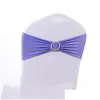 Sashes Bowknot Elastic Sashes Fashion Diamond Ring Buckle Bandage El Wedding Party Chairs Back Decoration Chair Ers Drop Delivery Home Dhpdh