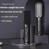 Mini Hair Straighteners 2600mAh Wireless Comb Dryer and Straightening Brush Styling Appliances Straightener 240104