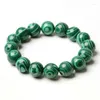 Braccialetti con ciondoli Moda verde malachite uomo e braccialetto per donna braccialetto di cristallo perline buddiste regalo di compleanno 10 mm