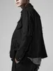 Erkeklerin Trailtsits Ramie Pamuk Ceketleri ile Artisan Tasarımı Yapısal Dökümlü Koyu Avang-Garde tarzı Giysiler