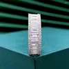 Кольца-кластеры из серебра 925 пробы с двойным рядом и бриллиантами, полный циркон, модный стиль, оптовая продажа