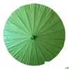 Umbrellas 60Cm Solid Color Dance Paper Umbrella Painting Chinese Parasol Wedding Party Decoration Favors Classical Bh8545 Tqq Drop D Dhe85