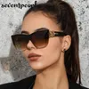 Sunglasses Rimless Cat Eye Sunglasses Women Designer New Fashion Cateye Sun Glasses for Ladies Oversized Frameless Sunglass Female