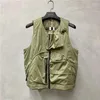 Fatos masculinos outono inverno retro personalidade algodão colete topo na moda retalhos multi-bolso techwear casaco casual