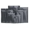 7x10cm 200 st återbetalningsbara svarta mylarförpackningar Matprov Power Packaging Väska gåva och hantverkspaket förvaring basqm