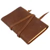 Diário caderno rústico vintage encadernado diário livro bolso sketchbook presente para homem (marrom)