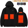 Männer Hoodies Frauen USB Heizung Männer Vintage Gothic Beheizte Tops Langarm Streetwear Lose Mäntel Harajuku Sweatshirts 5 Zonen