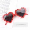 Ins Kids Love Heart Sunglasses Girls Candy Color Frame Polarized Sunglass Goggles Children UV 400保護ビーチグラスZ6517