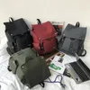 Sırt çantası moda deri sıradan erkekler katı dizüstü bilgisayar çantaları unisex seyahat su geçirmez sırt çantaları basit öğrenci okul çantası için