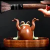 Tea Pets Ge Kiln Opening Can Raise Pet Frog Decoration Rough Ceramic Set Sculpture Crafts Ceremony Accessories