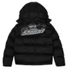 Trapstar London Shooters Hooded Puffer Jacket - Svart / reflekterande broderad Thermal Hoodie Men Winter Coat Tops 4415ESS