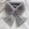 スカーフの模倣毛皮の女性スカーフ冬暖かいクロスカラーの豪華な首の保護