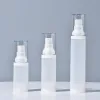 Empty 20ml 30ml 50ml Airless Pump Bottles Lotion matte clear Plastic Vacuum Bottle for Cosmetics Packaging tube 12 LL