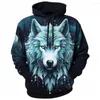 Sudaderas con Capucha para Hombre con Estampado Animal 3D Otoño/Invierno Jersey De Manga Larga Ropa Y2k Sudaderas Informales para Vacaciones En La Calle