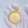 2023 Gioielli Moissanite ghiacciati Pendenti con foto Hip Hop Moissanite in argento sterling 925 placcato oro 14k