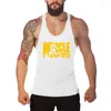 Men's Tank Tops Blank Men Gym Bodybuilding Top Summer Casual Fashion Racer Back Sleeveless Cotton Shirt Breathable Cool Muscle Vests