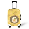 Kawaii Cartoon Pineapple Hedgehog Kids Luggage Bag Protect Cover Waterproof Stretchable Travel Suitcase Sutiable for 1832 Inch 240105