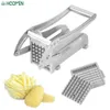 Praktische 2 Messen Roestvrij Staal Aardappel Strip Cutter Komkommer Snijmachine Snijmachine Frieten Maken Tool Keuken Gadgets 240105