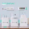 Adaptateurs muraux multi-ports 4USB + 1PD, chargeur pour téléphone portable, EU, US, UK, chargeurs de téléphone portable, chargeurs portables