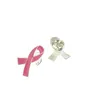 Broches 100 pièces par Lot 28mm ruban en émail rose broche de sensibilisation au Cancer du sein