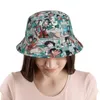 Berretti Collage Venti Genshin Impact Cappello da pescatore per donne Uomini Studenti Cappelli da pesca Bob pieghevoli Cappello Panama Autunno