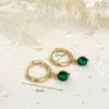 Dangle Earrings Simple 2024 Style Handmade Cubic Circle Drop For Women Gold Color Ball Earring Jewelry Gift Wholesale