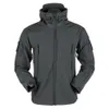 Uzzdss Military Waterproof Jacket Men Jacket Outdoor Soft Shell Fleece Women's Windproect Breattable Thermal Hooded 240105