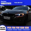 Bilstyling Strålkastare DRL DAYTIME Running Light Streamer Turn Signal Indicator FRPNT LAMP för BMW F30 F35 320I 325I LED-strålkastare 13-19