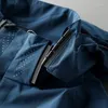 Мужские куртки ветрозащитное водонепроницаемое пальто 2024 весна осень синяя повседневная мужская куртка можно снять шапку уличный свитер большой топ