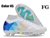 هدية حقيبة رجال عالية الكاحل لكرة القدم أحذية رونالدو CR7 Superflys IX 9 Elite XXV FG TNS Cleats Mbappe Neymar ACC Soccer Shoes Top Outdoor Trainers Botas de Futbol