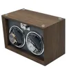 Watch Winder Box Otomatik USB Power Lüks Ahşap İzleme Kutusu Mekanik Saatler için Uygun Sessiz Dönme Elektrik Motor Kutuları 240104