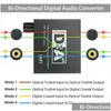 Videokablar Anslutningar 32192KHz HIFI DAC AMP Digital till analog O Converter RCA 3,5 mm Jack hörlurarförstärkare Toslink Optisk COA DH3XM