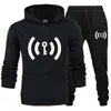 Homens Tracksuits Amante Outfits Match Padrão Imprimir Homens Mulheres Tracksuit Define Casual Hoodie e Calças 2 Pcs Pulôver Moda Casal Roupas