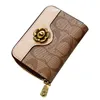 Femmes Filles Porte-cartes de luxe Portefeuille court Mini PU Lettre Portefeuille Porte-cartes multi-cartes Petite pochette multifonctionnelle avec boîte