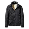 Autumn Winter Jacket Men lambwool varma förtjockar jackor vattentätt jogging casual coat mode Gray Parke 240105