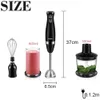 Stainless Steel Hand Blender 3 In 1 Immersion Electric Food Mixer With Bowl Kitchen Vegetable Meat Grinder Chopper Whisk Sonifer 240104