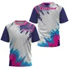 Camiseta masculina badminton tênis de mesa roupas de treinamento moda tie-dye harajuku mulher t-shirts de fitness ao ar livre manga curta o-pescoço topos