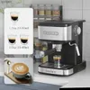 Koffiezetapparaten Espressomachine 20 BarEspresso Koffiezetapparaat met Melkopschuimer StoompijpjeSemi-automatische Espressomachine met Dubbel mondstuk | VS | NIEUWL240105